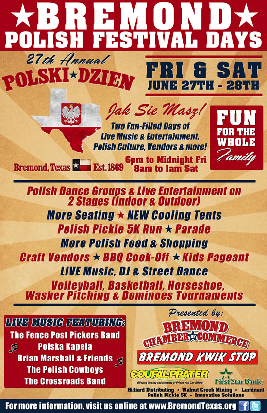 Polski Dzien Polish Days In Bremond Texas — Polish Texan Current Events